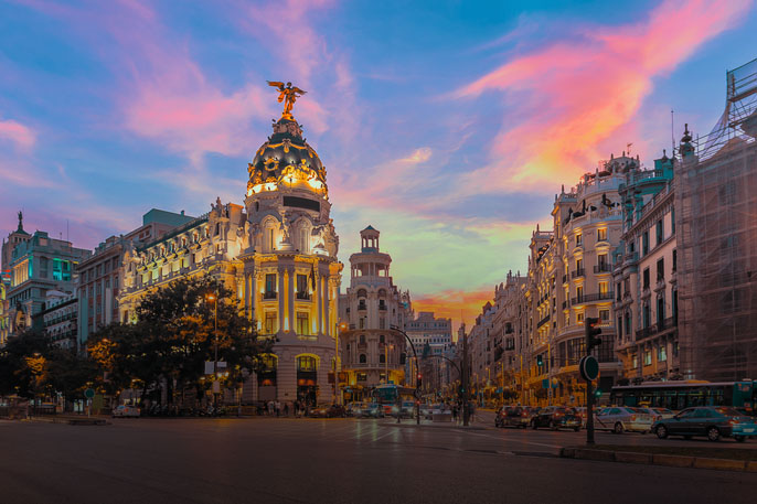 Vista de Madrid, España