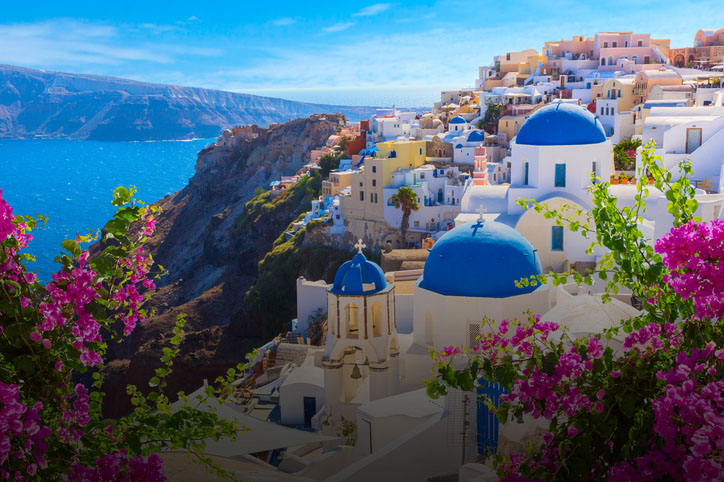 Vista de Santorini, Grecia